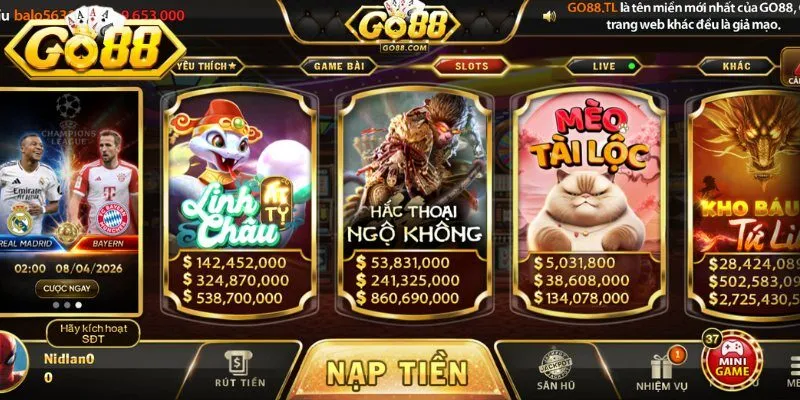 Ưu điểm tạo nên danh tiếng cho nổ hũ Go88