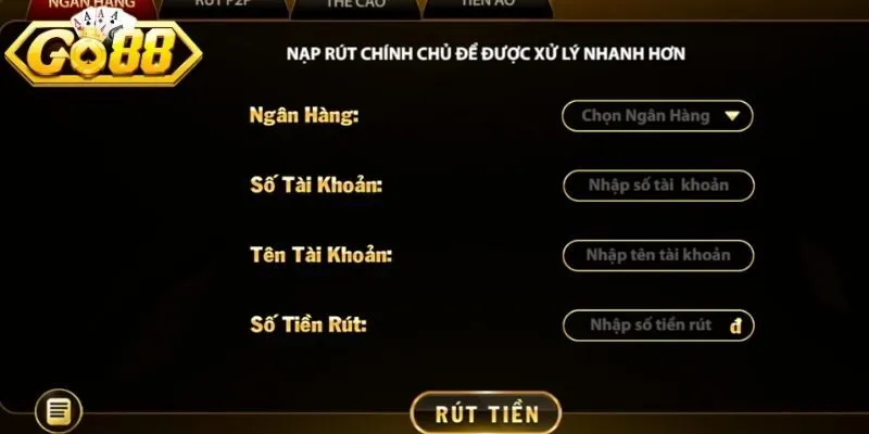 Rút Tiền Go88 - Hệ Thống Giao Dịch Thông Minh Trong Tích Tắc 4 Sunwin Thực hiện nhập thông tin cùng khoản tiền rút