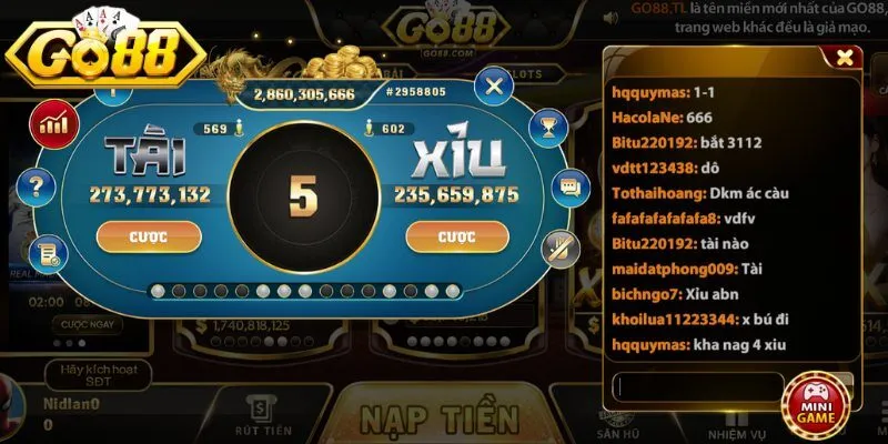 Phần thông tin xác định cách chơi Tài Xỉu Go88